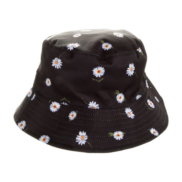 Alice + Olivia REVERSIBLE BUCKET HAT Daisy Print - Picture 3 of 6